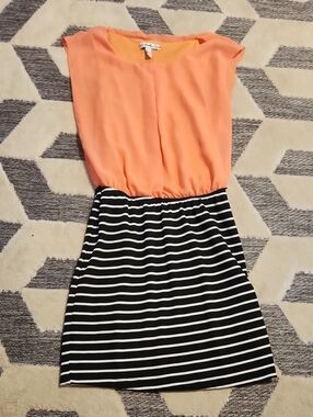 Accidentally In Love Coral-Orange Sleeveless